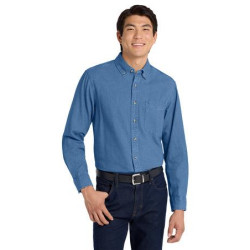 Port Authority Tall Long Sleeve Denim Shirt. TLS600