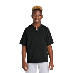 Sport-Tek Youth Repeat 1/2-Zip Short Sleeve Jacket YJST489 Sport-Tek Youth Repeat 1/2-Zip Short Sleeve Jacket YJST489