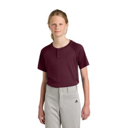 Sport-Tek Youth PosiCharge Competitor 2-Button Henley YST359